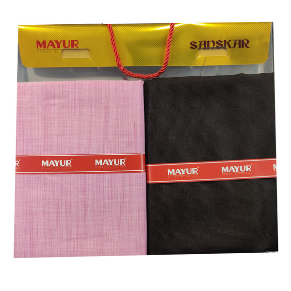 MAYUR Unstitched Pure Cotton Shirt & Trouser Fabric.