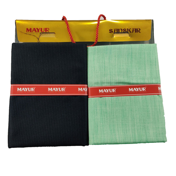 MAYUR Unstitched Pure Cotton Shirt & Trouser Fabric.