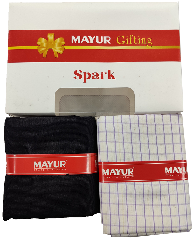 MAYUR Unstitched Cotton Shirt & Trouser Fabric Solid