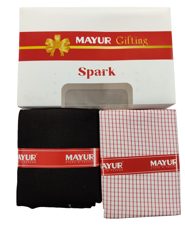 mayur unstitched cotton shirt & trouser fabric solid