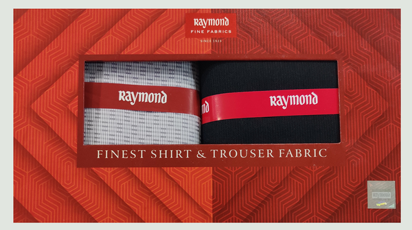 Raymond  Unstitched Cotton Shirt & Trouser Fabric Checkered.