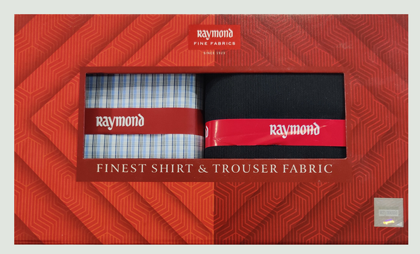 Raymond  Unstitched Cotton Shirt & Trouser Fabric Checkered.