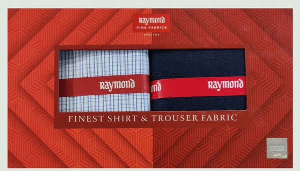 Raymond  Unstitched Cotton Shirt & Trouser Fabric Checkered.