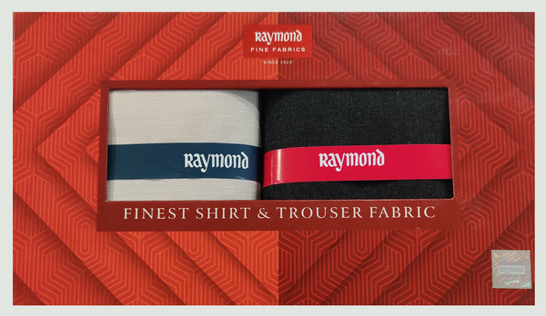 Raymond  Unstitched Cotton Shirt & Trouser Fabric Checkered.