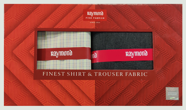 Raymond  Unstitched Cotton Shirt & Trouser Fabric Checkered.