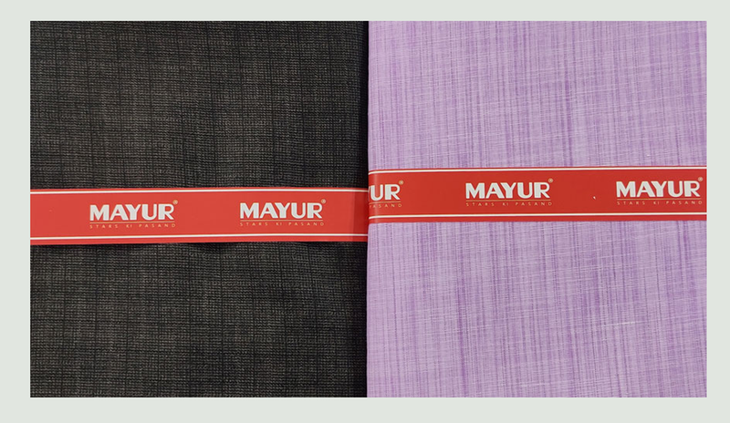 MAYUR Unstitched Pure Cotton Plain Shirt & Trouser Fabric.