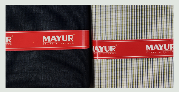 MAYUR Unstitched Cotton Shirt & Trouser Fabric Solid