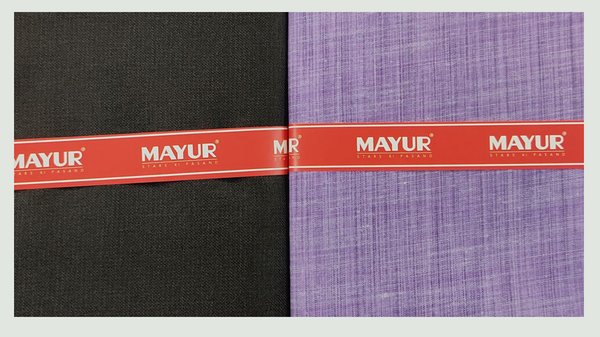 MAYUR Unstitched Pure Cotton Plain Shirt & Trouser Fabric.