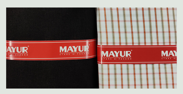 MAYUR Unstitched Cotton Shirt & Trouser Fabric Solid