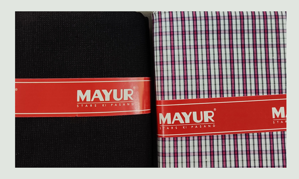 MAYUR Unstitched Cotton Shirt & Trouser Fabric Solid