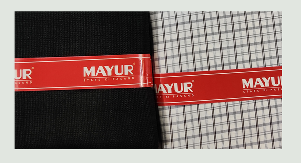 MAYUR Unstitched Cotton Shirt & Trouser Fabric Solid