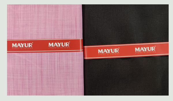 MAYUR Unstitched Pure Cotton Shirt & Trouser Fabric.