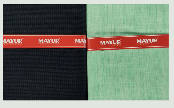 MAYUR Unstitched Pure Cotton Shirt & Trouser Fabric.