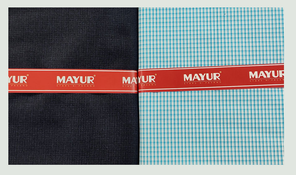 MAYUR Unstitched Pure Cotton Shirt & Trouser Fabric.