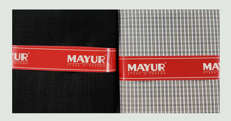 mayur unstitched cotton shirt & trouser fabric solid