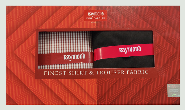 Raymond  Unstitched Cotton Shirt & Trouser Fabric Checkered