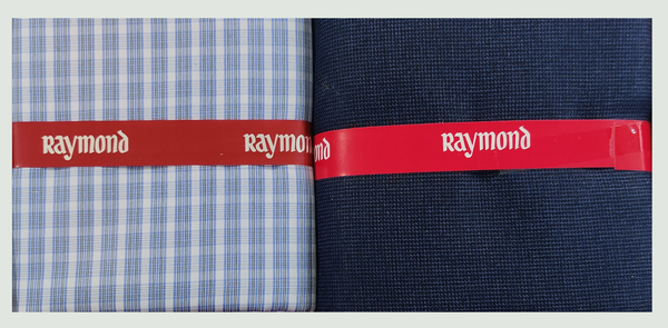 Raymond  Unstitched Cotton Shirt & Trouser Fabric Checkered.