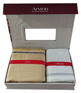 Arvind  Unstitched Cotton Blend Shirt & Trouser Fabric Checkered