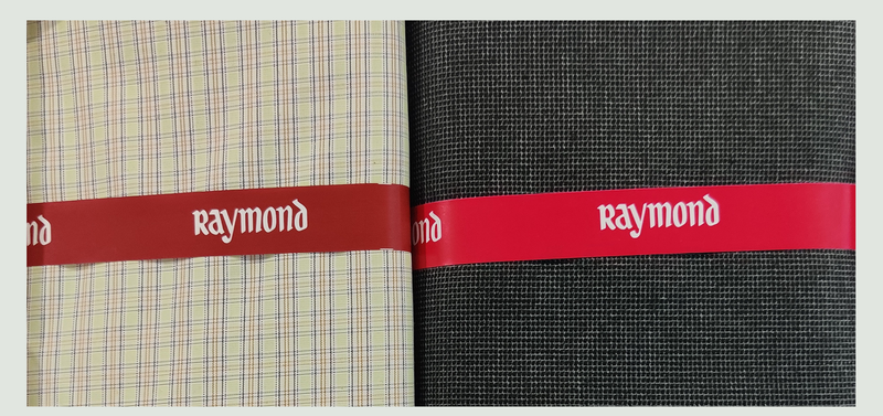 Raymond  Unstitched Cotton Shirt & Trouser Fabric Checkered.