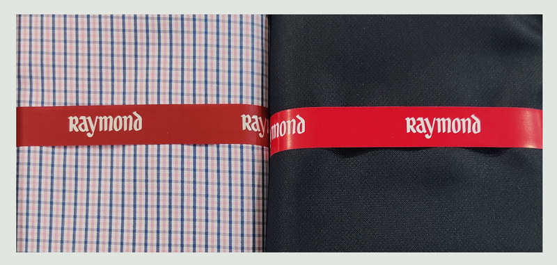 Raymond  Unstitched Cotton Shirt & Trouser Fabric Checkered.