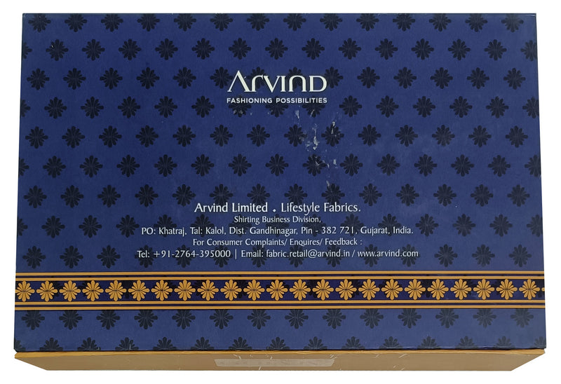 Arvind Unstitched Cotton Blend Shirt & Trouser Fabric Solid-06