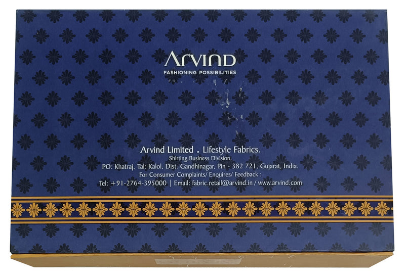 Arvind Unstitched Cotton Blend Shirt & Trouser Fabric Solid-08