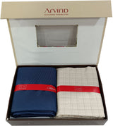 Arvind Cotton Blend Checkered Shirt & Trouser Fabric