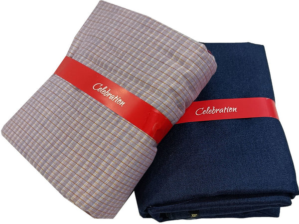 Arvind Cotton Blend Solid Shirt & Trouser Fabric