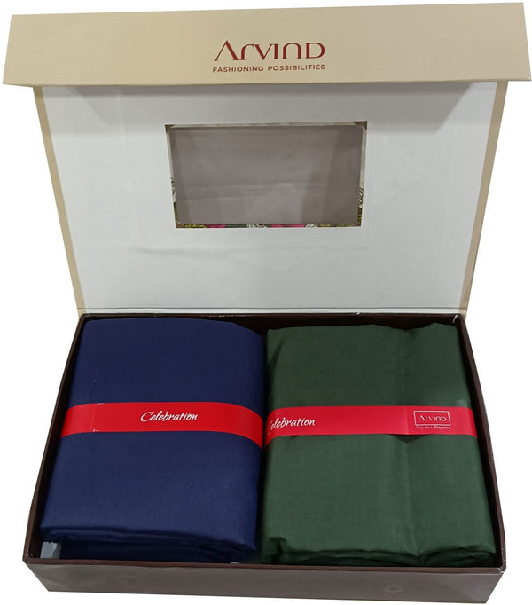 Arvind Cotton Blend Printed Shirt & Trouser Fabric