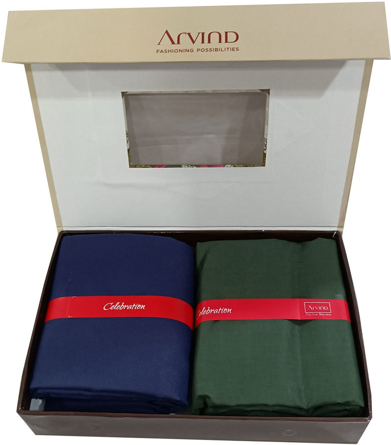 Arvind Cotton Blend Printed Shirt & Trouser Fabric