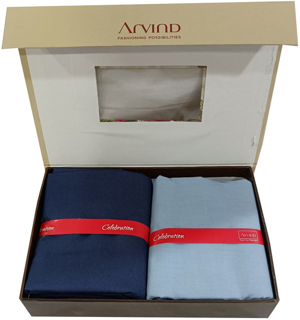 Arvind Cotton Blend Solid Shirt & Trouser Fabric