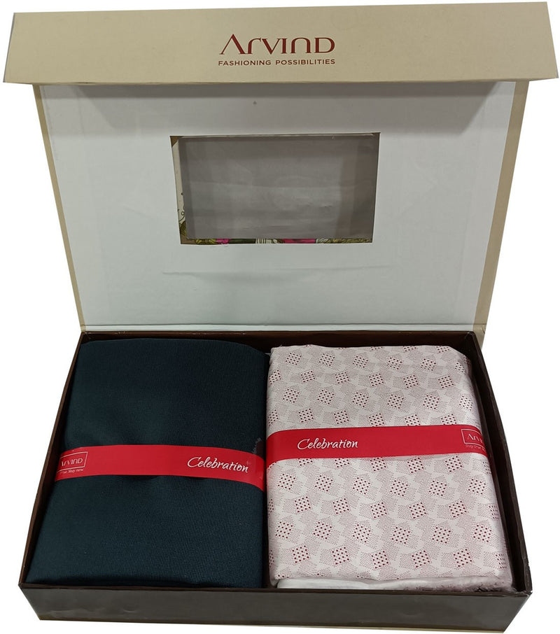 Arvind Cotton Blend Solid Shirt & Trouser Fabric