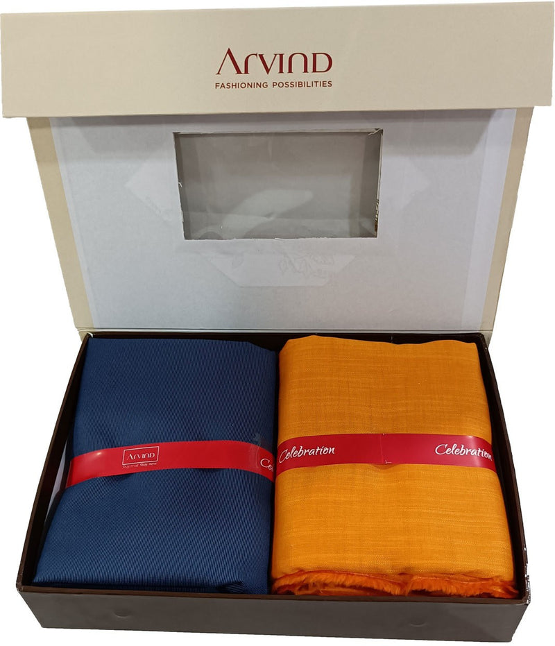 Arvind Cotton Blend Self Design Shirt & Trouser Fabric