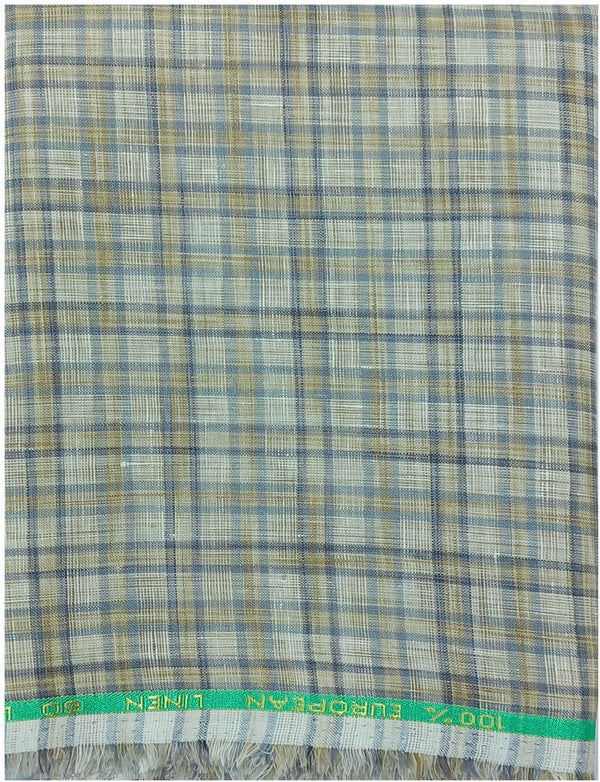 Arvind Linen Checkered Shirt Fabric