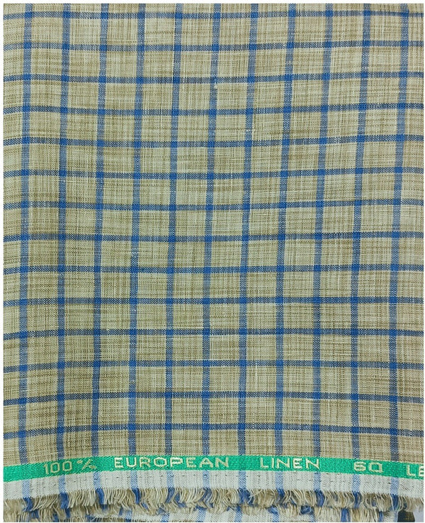 Arvind Linen Checkered Shirt Fabric