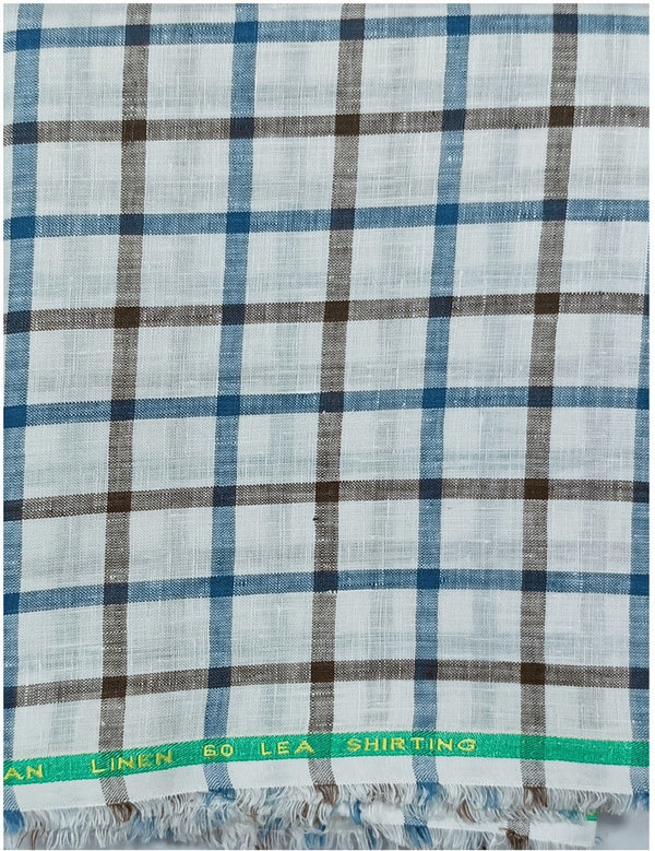 Arvind Linen Checkered Shirt Fabric