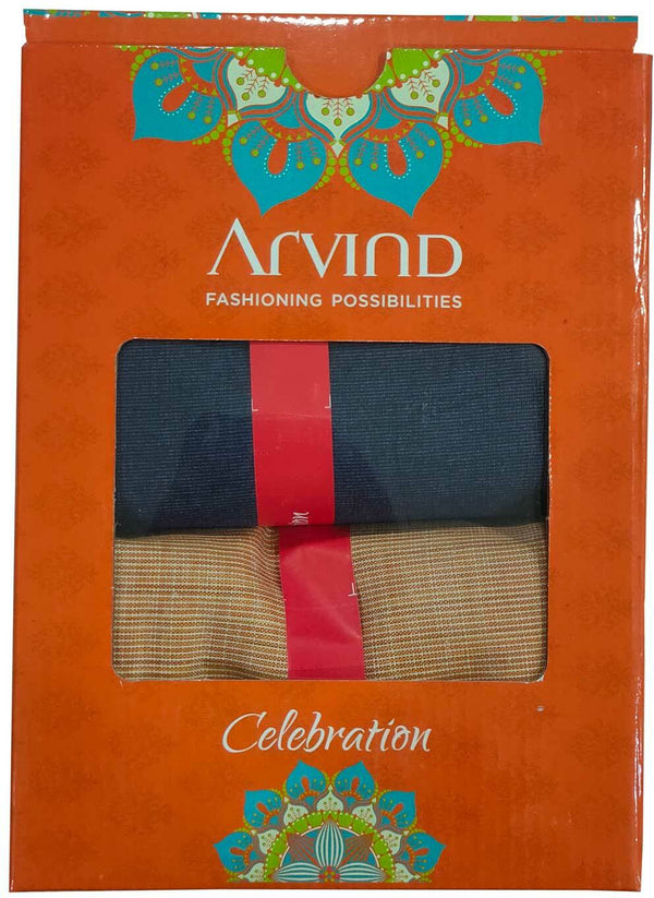 Arvind Cotton Blend Self Design Shirt & TrouserFabric