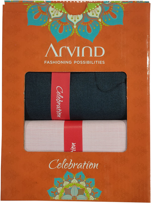 Arvind Cotton Blend Self Design Shirt & TrouserFabric