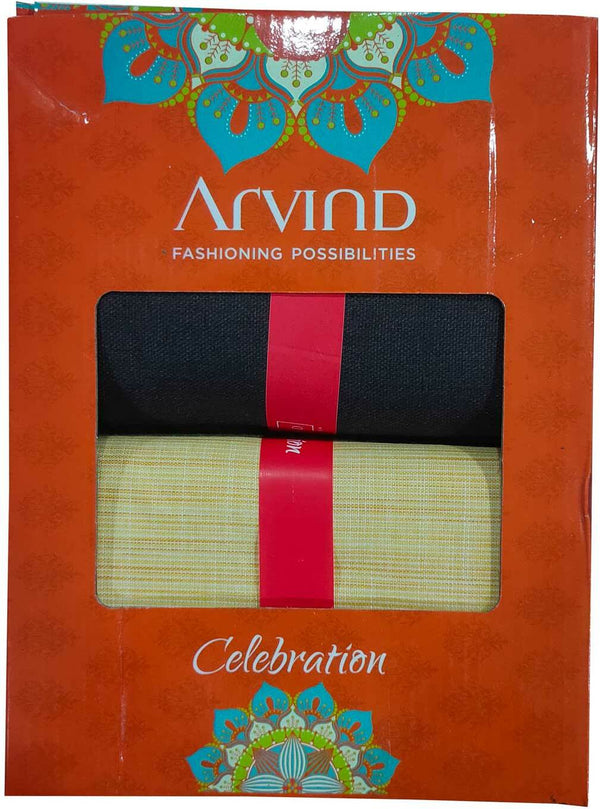 Arvind Cotton Blend Self Design Shirt & TrouserFabric