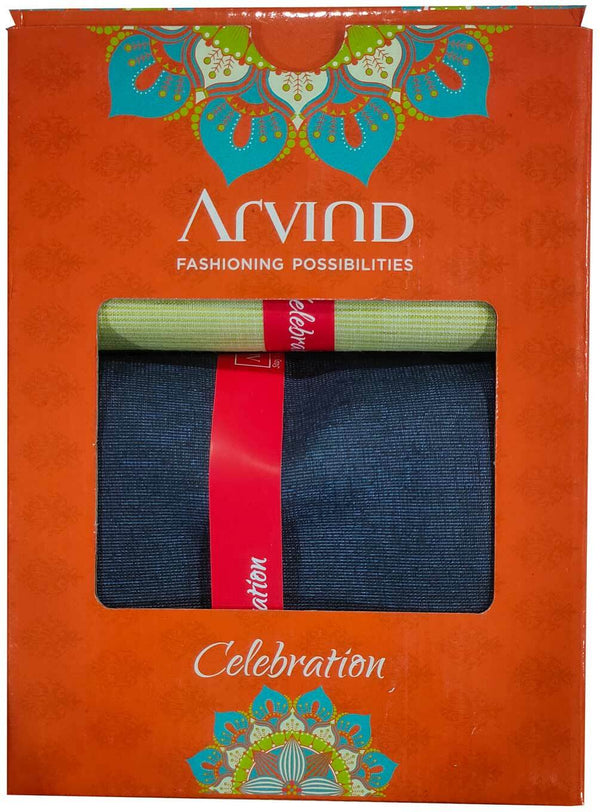 Arvind Cotton Blend Self Design Shirt & TrouserFabric