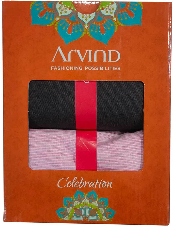 Arvind Cotton Blend Self Design Shirt & TrouserFabric