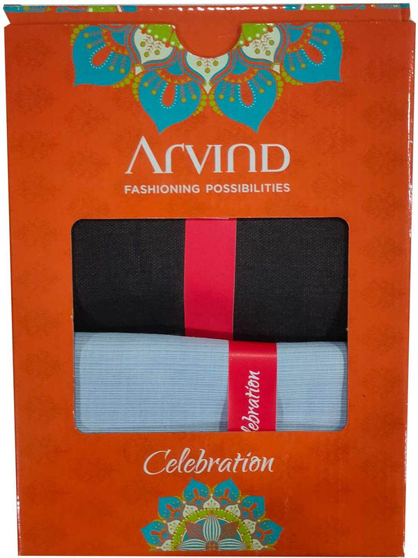 Arvind Cotton Blend Self Design Shirt & TrouserFabric