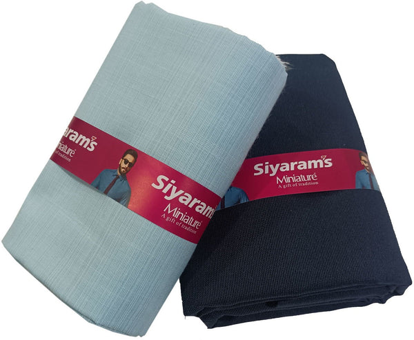 Siyaram"s Cotton Blend Solid Shirt & Trouser Fabric