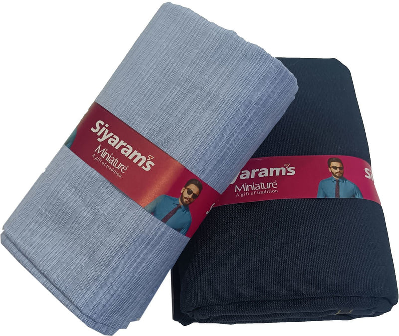 Siyaram"s Cotton Blend Solid Shirt & Trouser Fabric