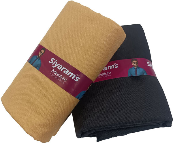 Siyaram"s Cotton Blend Solid Shirt & Trouser Fabric