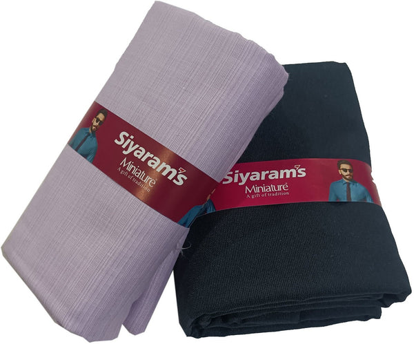 Siyaram"s Cotton Blend Solid Shirt & Trouser Fabric