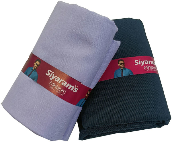 Siyaram"s Cotton Blend Solid Shirt & Trouser Fabric