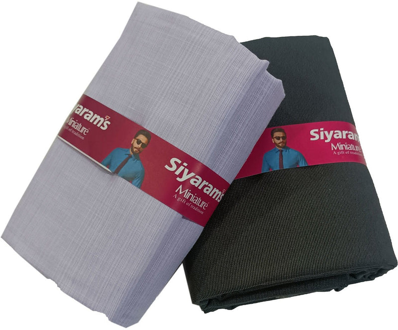 Siyaram"s Cotton Blend Solid Shirt & Trouser Fabric