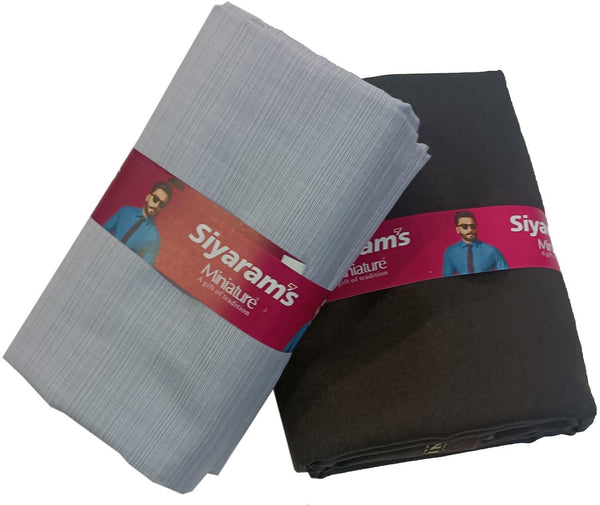 Siyaram"s Cotton Blend Solid Shirt & Trouser Fabric