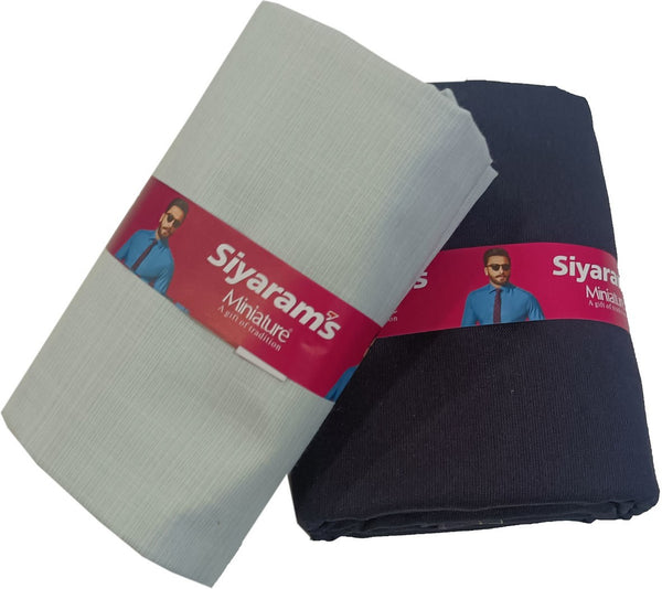 Siyaram"s Cotton Blend Solid Shirt & Trouser Fabric